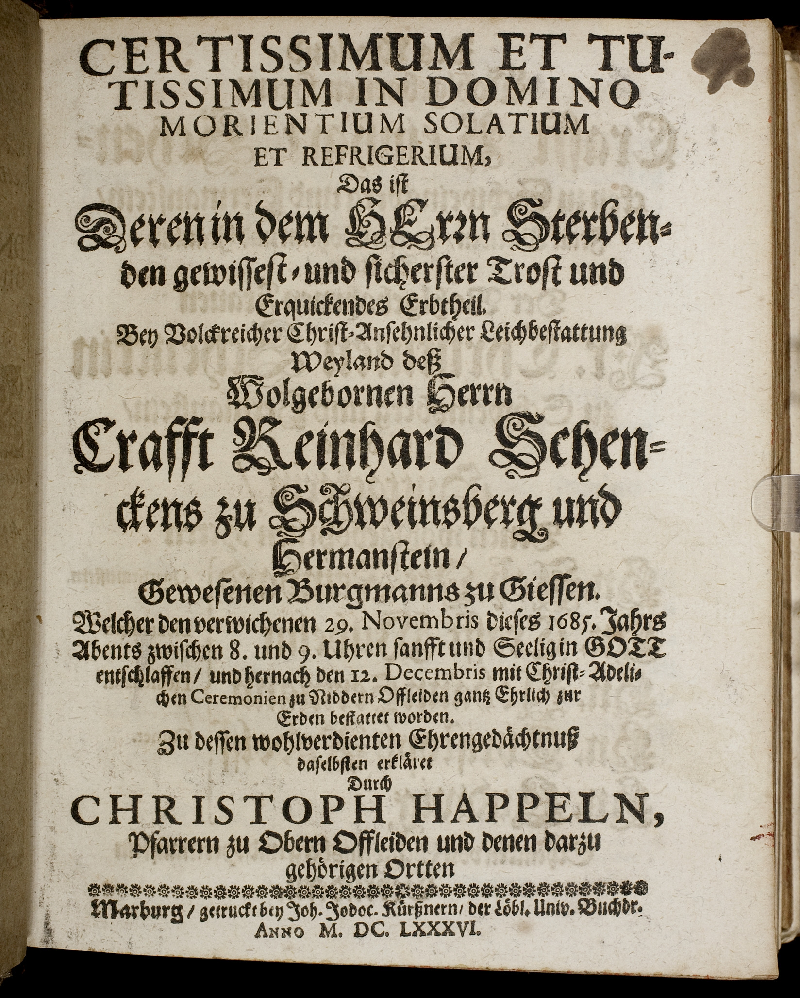 Certissimum Et Tutissimum In Domino Morientium Solatium Et